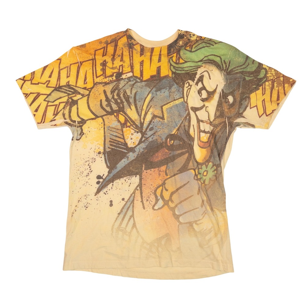 DC Comics Originals Joker T-Shirt Mens Medium Yellow Good Graphic Tee